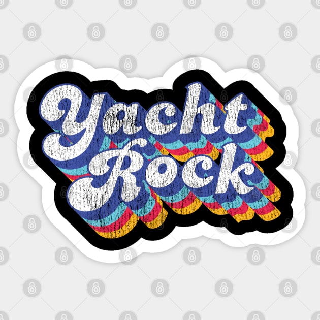 Psychedelic Fade Yacht Rock Party Boat Drinking design Sticker by Vector Deluxe